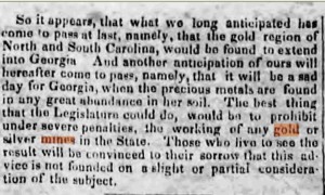 Gold-digging in Georgia: America's First Gold Rush