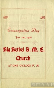 Big Bethel A.M.E. Emancipation Day program