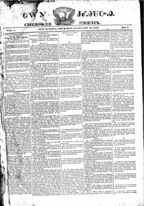 Cherokee Phoenix, February 28, 1828, page 1 