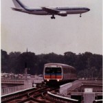 MARTA rail service to the airport, 1990.