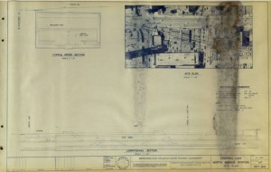 Sheet 047, Site Plan, North Avenue Station, 1968. Metropolitan Atlanta Rapid Transit Authority (MARTA) Collection, Georgia State University Library.