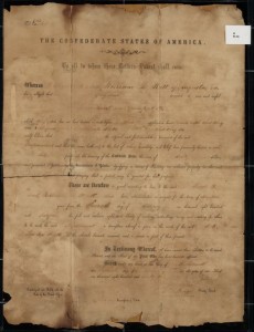 Confederate States Patent No. 60, Augusta-Richmond County Public Library System Collection 