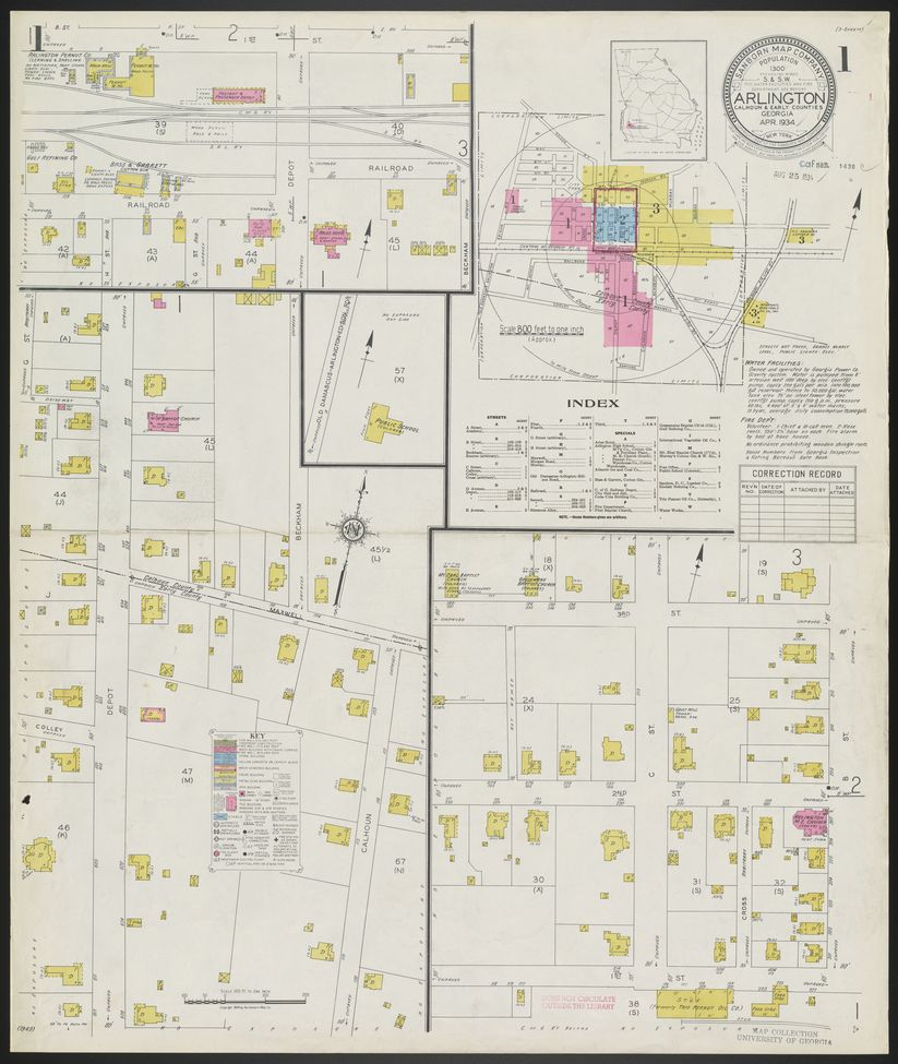 Sanborn fire insurance maps for select Georgia towns and cities dating from 1923-1941 now available for free online