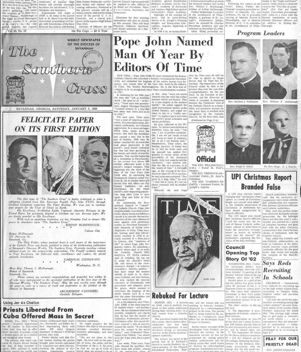 Issues of the Southern Cross, the weekly newspaper of the Diocese ...
