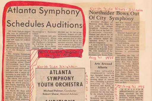 Atlanta Symphony Orchestra scrapbook 23, 1975-1976, page 10